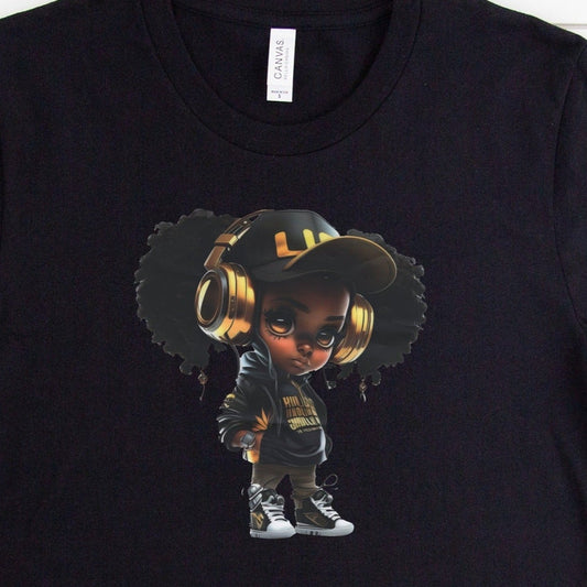 Pop Art Headphone Girl T-Shirt